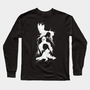 Abstract Guardians (white print) Long Sleeve T-Shirt